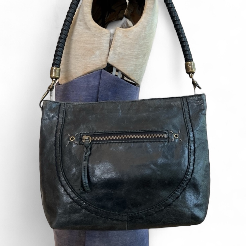 The Sak Leather Braided Strap Shoulder Bag